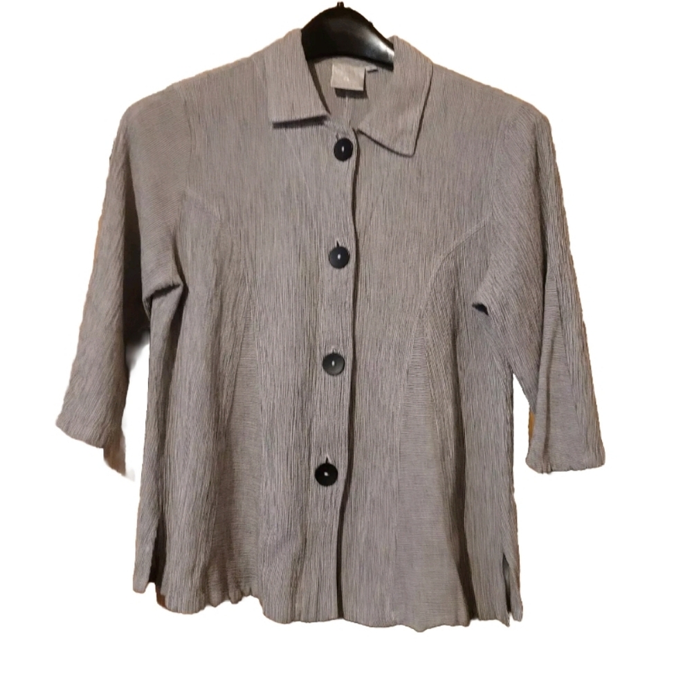 Mill Valley Clothing Company Womens Sz S Lagenlook Linen Cotton Trumpet Shirt